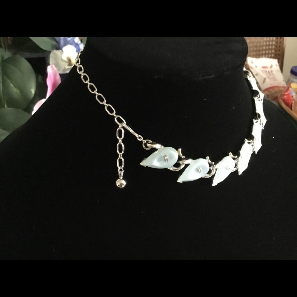 MARVELLA BABY BLUE AND SILVER LUCITE SET - Picture 4 of 5